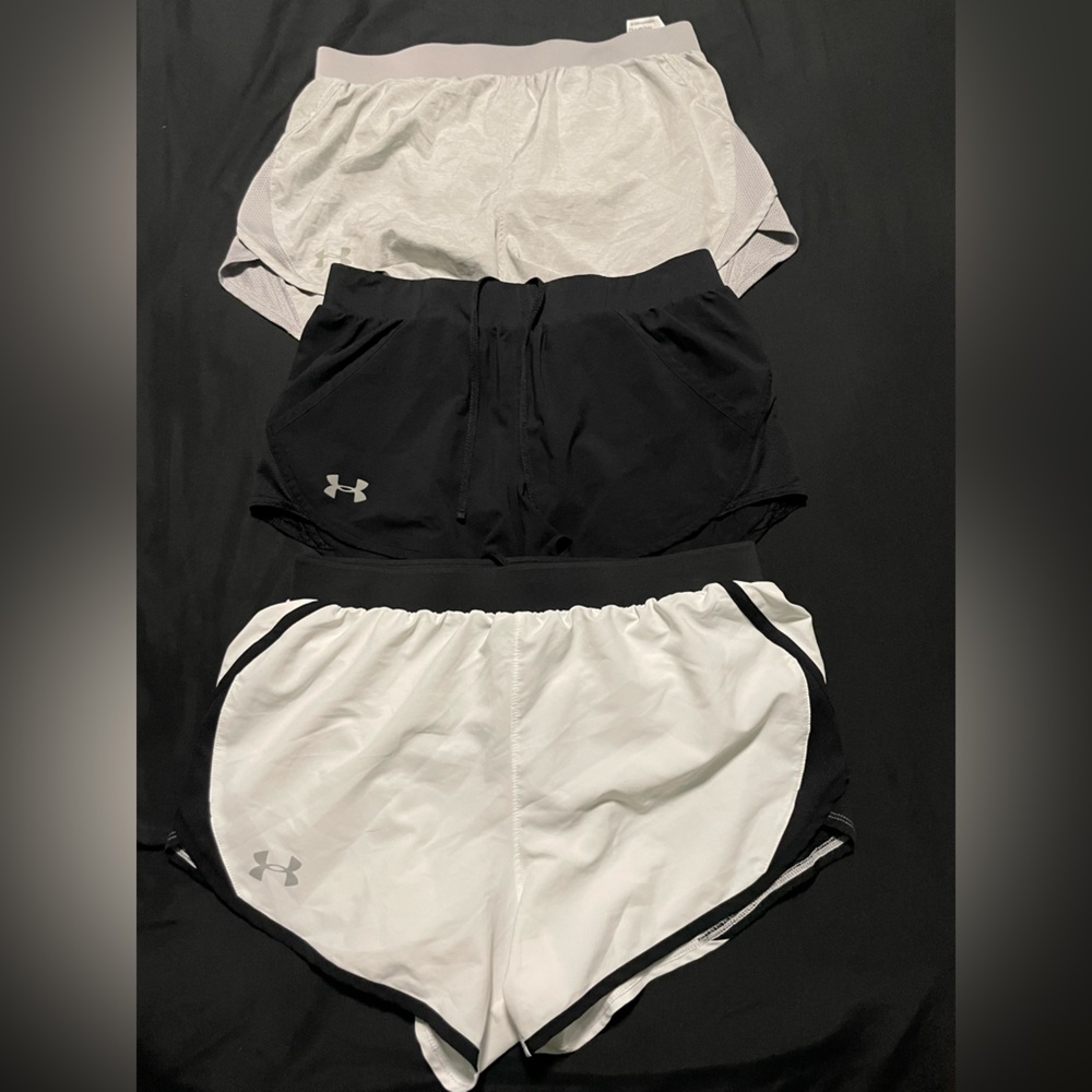 Under Armour Black White and Grey HeatGear Jogging Shorts